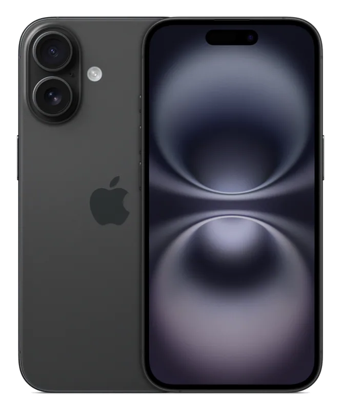 iPhone 16 Preto, traseira e frente